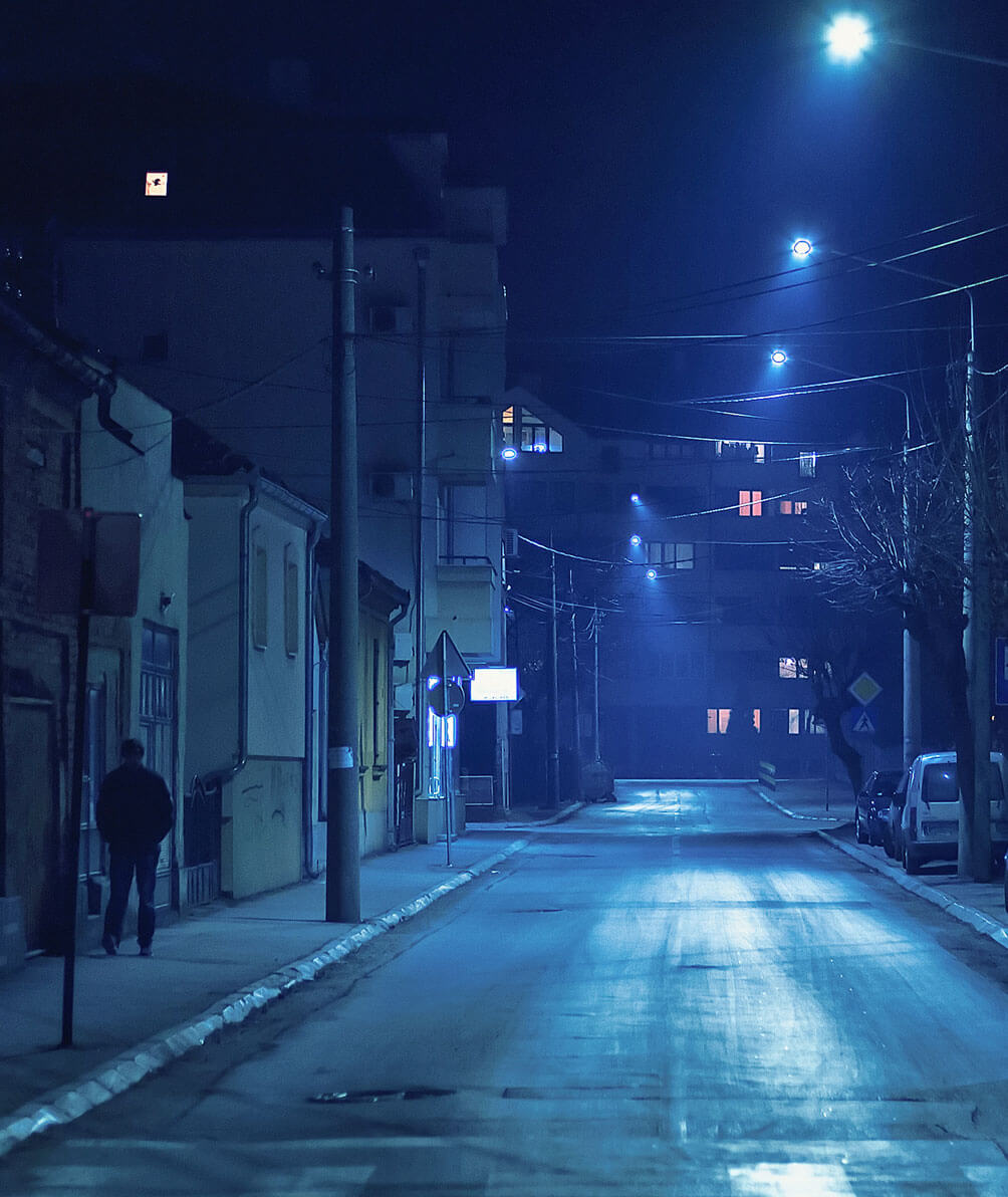 Straße in der Nacht